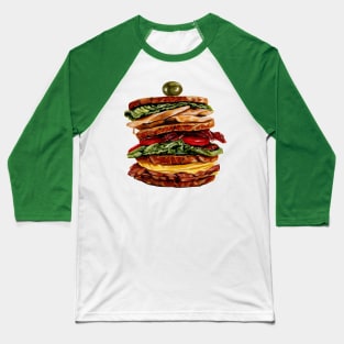 Turkey Club on Rye Baseball T-Shirt